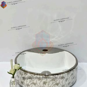 کاسه روشویی کوتینگ سفید کروم مدل 3073