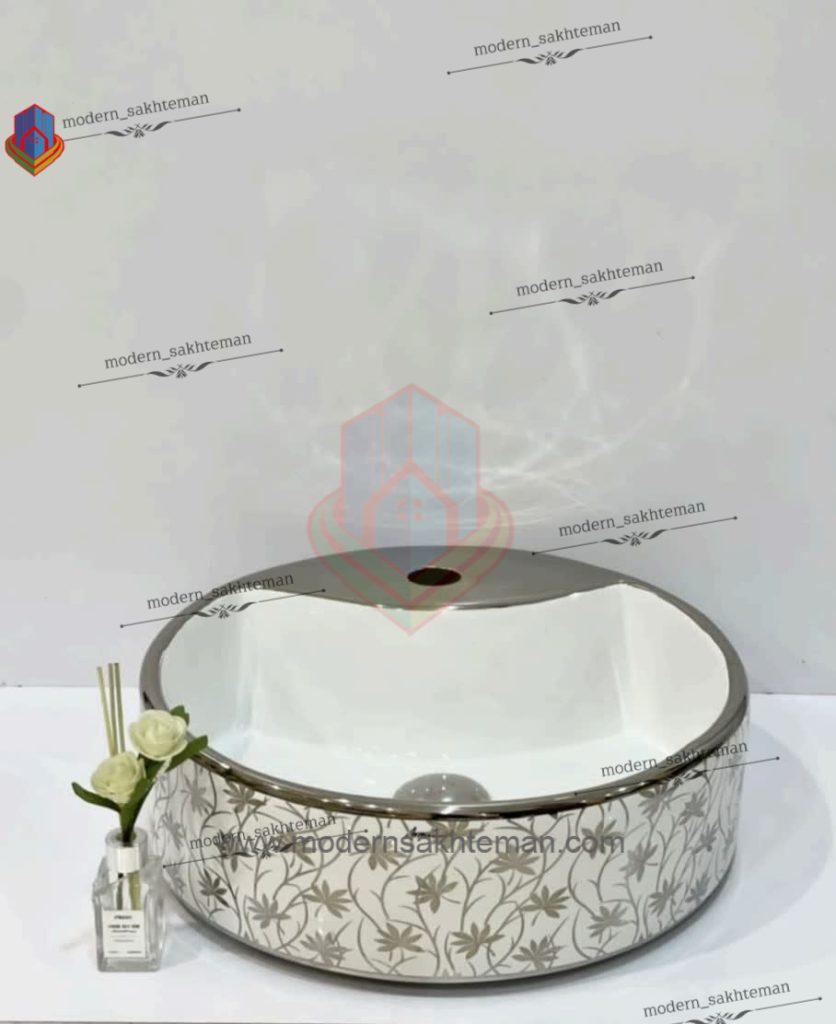 Photo_1648146890203 کاسه روشویی کوتینگ سفید کروم مدل 3073 - Image 1