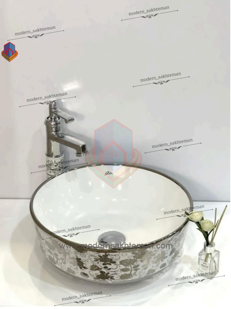 Photo_1648146891712 کاسه روشویی کوتینگ سفید کروم مدل 3077 - Image 1