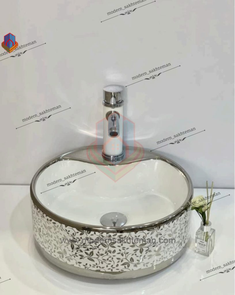 Photo_1648147071467 کاسه روشویی کوتینگ سفید کروم مدل 3084 - Image 1