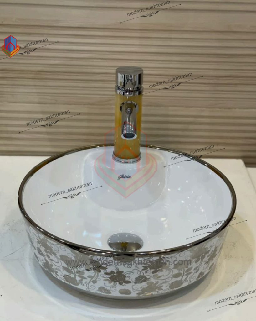 Photo_1648147185516 کاسه روشویی کوتینگ سفید کروم مدل 3087 - Image 1