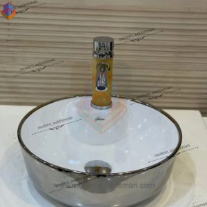 کاسه روشویی کوتینگ سفید کروم مدل 3088