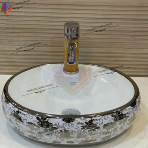کاسه روشویی کوتینگ سفید کروم مدل 3090