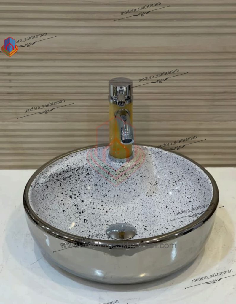 Photo_1648147228529 کاسه روشویی کوتینگ سفید کروم مدل 3091 - Image 1