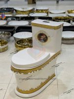توالت فرنگی لوکس سفید طلایی مدل TH_9942 - Image 2