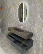 ست روشویی سرامیکی و شلف لوکس کد H202 - Image 2