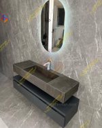 ست روشویی سرامیکی و شلف لوکس کد H202