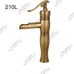 شیر روشویی وارداتی پایه بلند کلاسیک برنزی مدل 210L