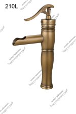 شیر روشویی وارداتی پایه بلند کلاسیک برنزی مدل 210L - Image 2