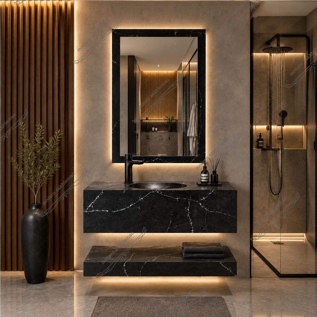 Photo_1788238076160 ست روشویی مارمونایت مشکی کلکته مدل بلکلرد - Image 1
