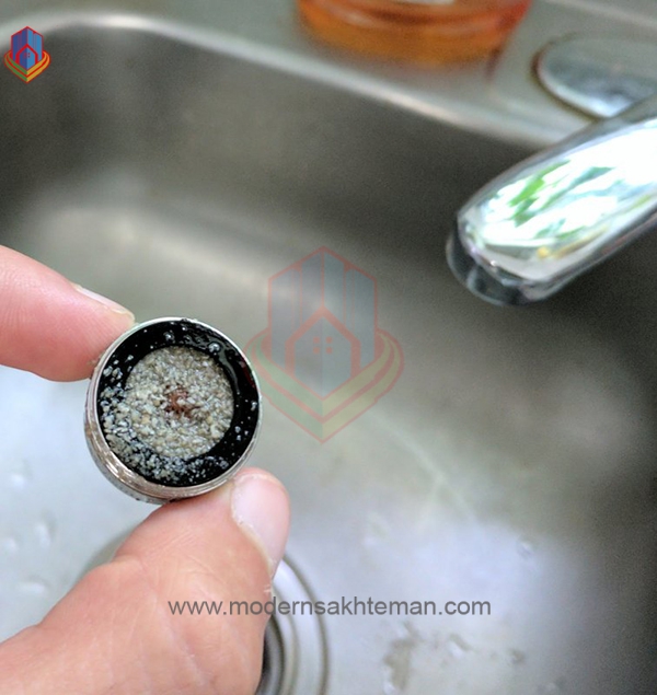 رفع مشکل فشار کم آب با شیرآلات بهداشتی 5 رسوب گرفتن شیرآلات
