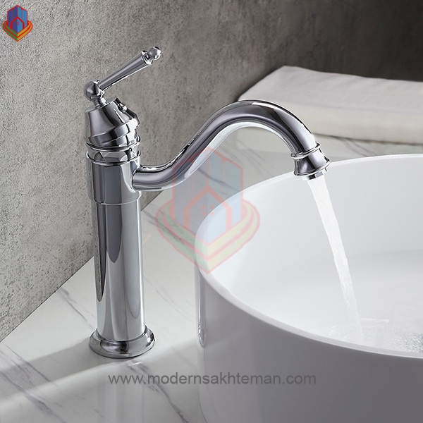 تفاوت شیر روشویی پایه بلند با شیرآلات معمولی 2 ارتفاع علمک شیر روشویی پایه بلند