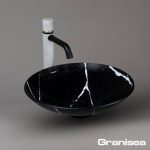 کاسه روشویی مارمونایت مشکی کد 130