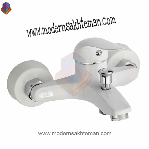 ariel white chrome bath faucet شیر دوش حمام کی اند دی مدل آریل سفید کروم
