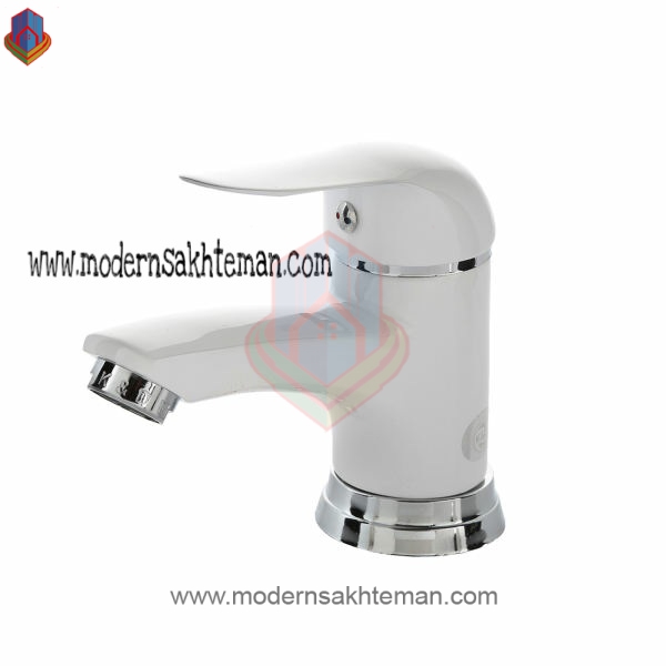 ariel white chrome toilet sink faucet شیر روشویی کی اند دی مدل آریل سفید کروم