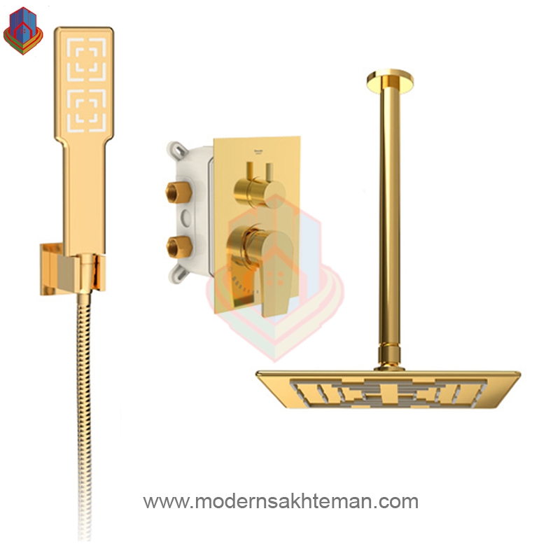 b5t7zyDW7pG-feZe شیر حمام توکار شودر مدل رومر طلایی تیپ 3 - Image 1