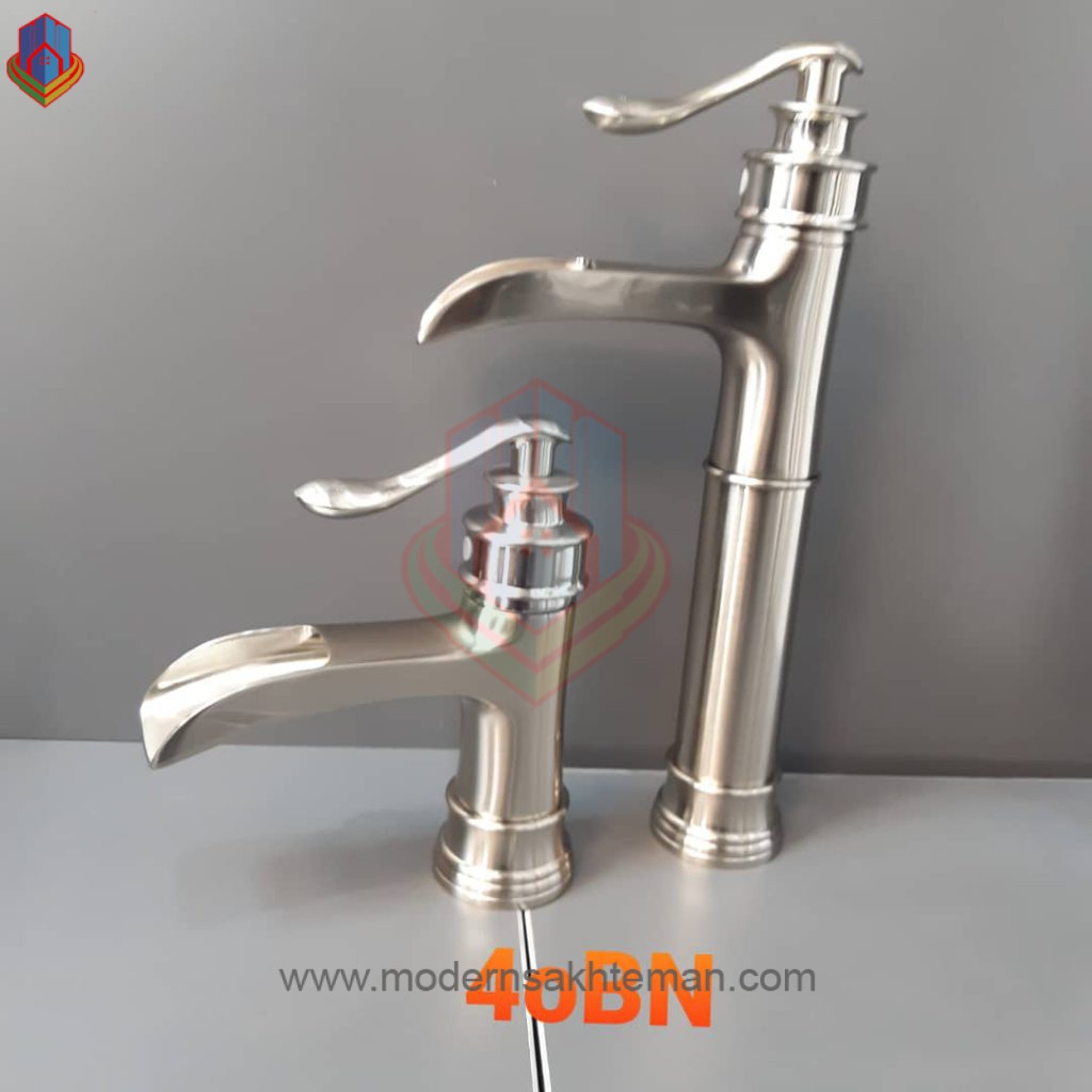 bn40 شیر روشویی لوکس کروم مات مدل BN40