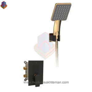 شیر حمام توکار شودر مدل رومر مشکی طلایی تیپ 2