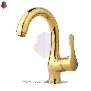 شیر روشویی متحرک راسان مدل صدف طلایی