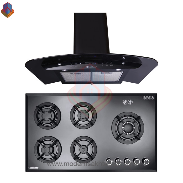 derakhshan gas stove plate and Kitchen Hood trophy g602 هود و اجاق گاز صفحه ای درخشان مدل ترافی G602