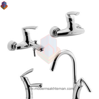 derakhshan top full set ست کامل شیرآلات درخشان مدل تاپ کروم