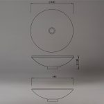 کاسه روشویی مارمونایت سفید کد 136 - Image 4