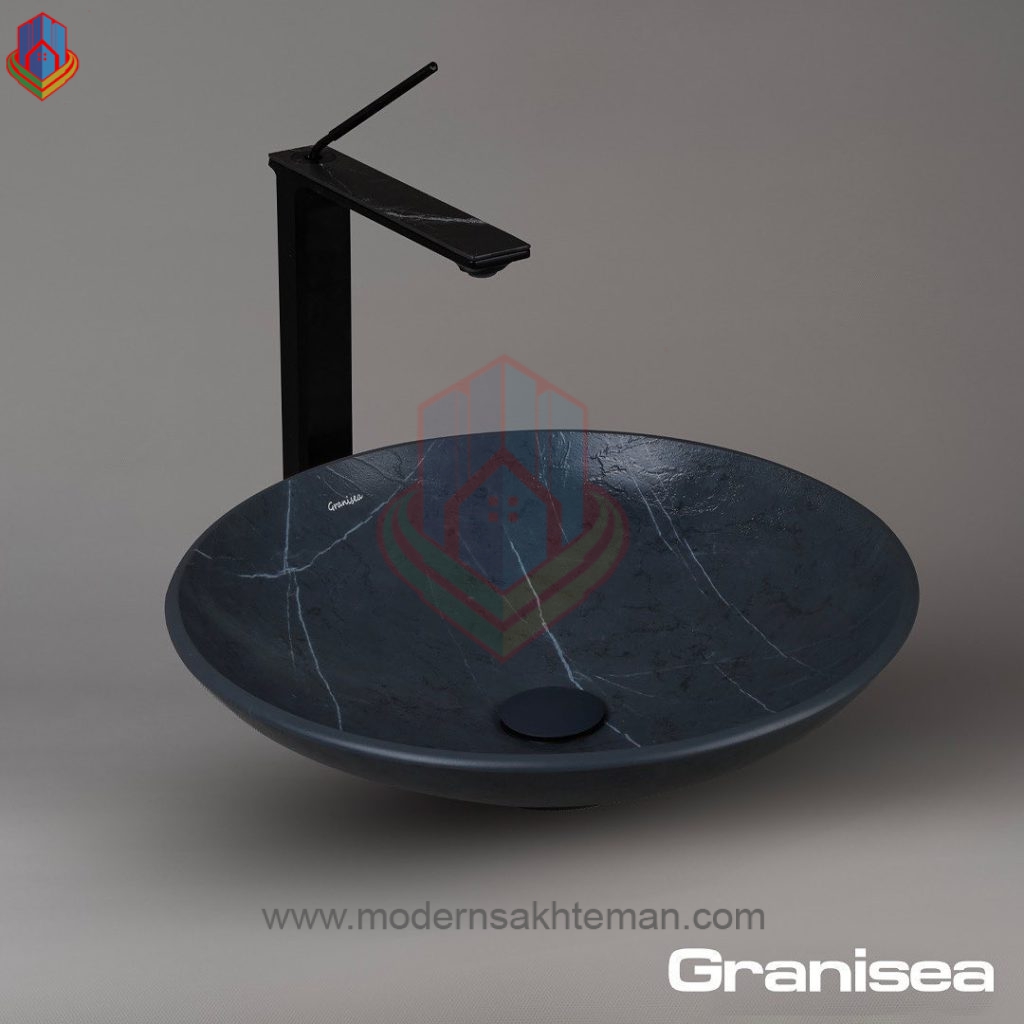 ebd8ad3a99144885a280bd9750601684 کاسه روشویی مارمونایت طوسی کد 131 - Image 1