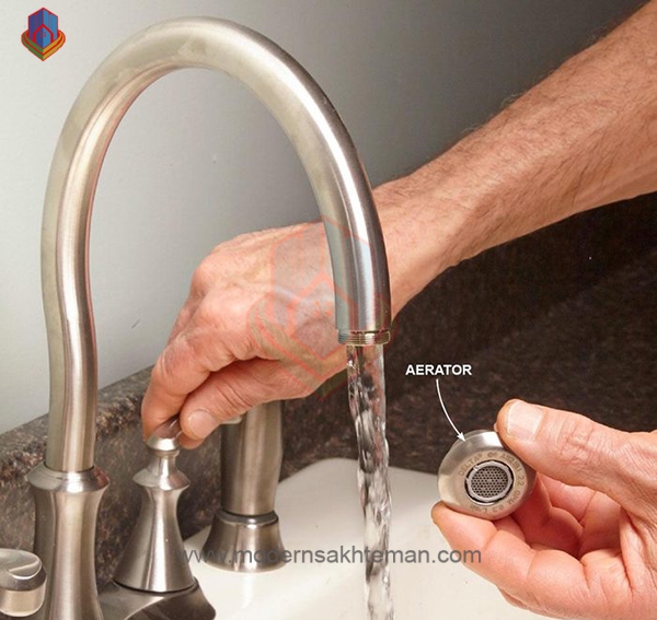 رفع مشکل فشار کم آب با شیرآلات بهداشتی 6 سیستم هوادهنده شیر آب