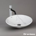 کاسه روشویی مارمونایت سفید کد 129