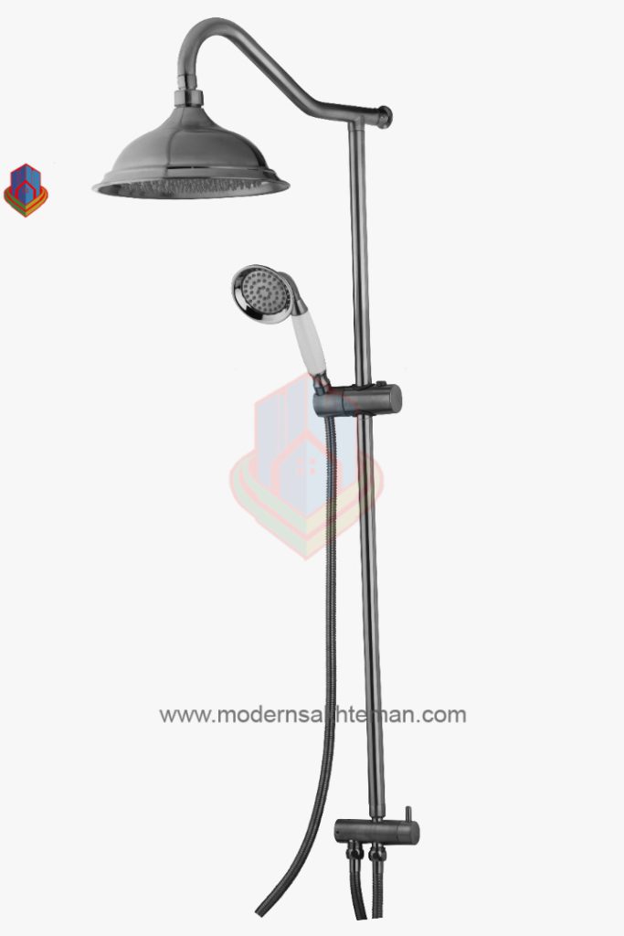 k&d leda shower set 3 علم دوش کی اند دی مدل لدا کروم مات