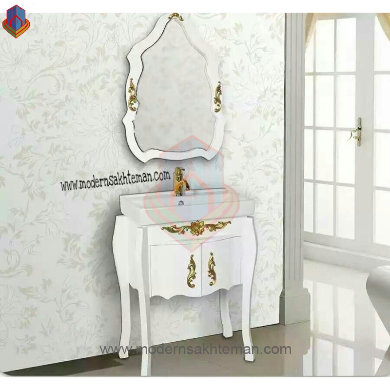 روشویی کابینتی کاسپین مدل آنتیک خم روشویی کابینتی کاسپین مدل آنتیک خم