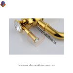 شیر روشویی پایه بلند طلایی لوکس دسته الماسی HD_511A