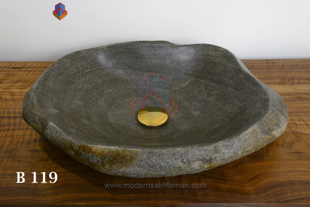 کاسه روشویی سنگی رودخانه ای مدل B119 کاسه روشویی سنگی رودخانه ای مدل B119