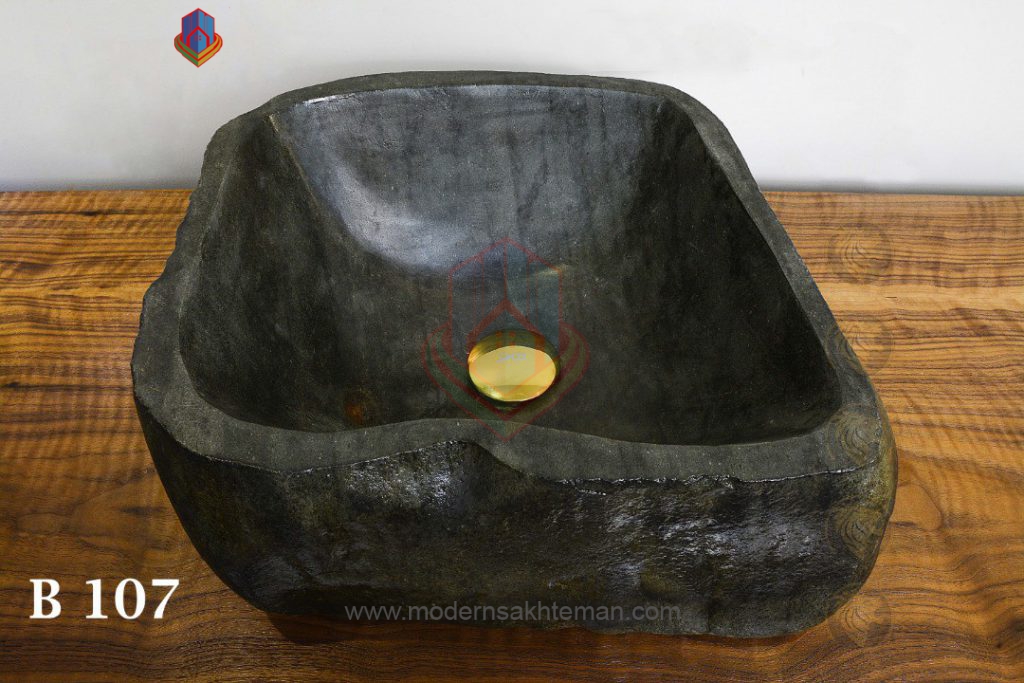 کاسه روشویی سنگی رودخانه ای مدل B107 کاسه روشویی سنگی رودخانه ای مدل B107
