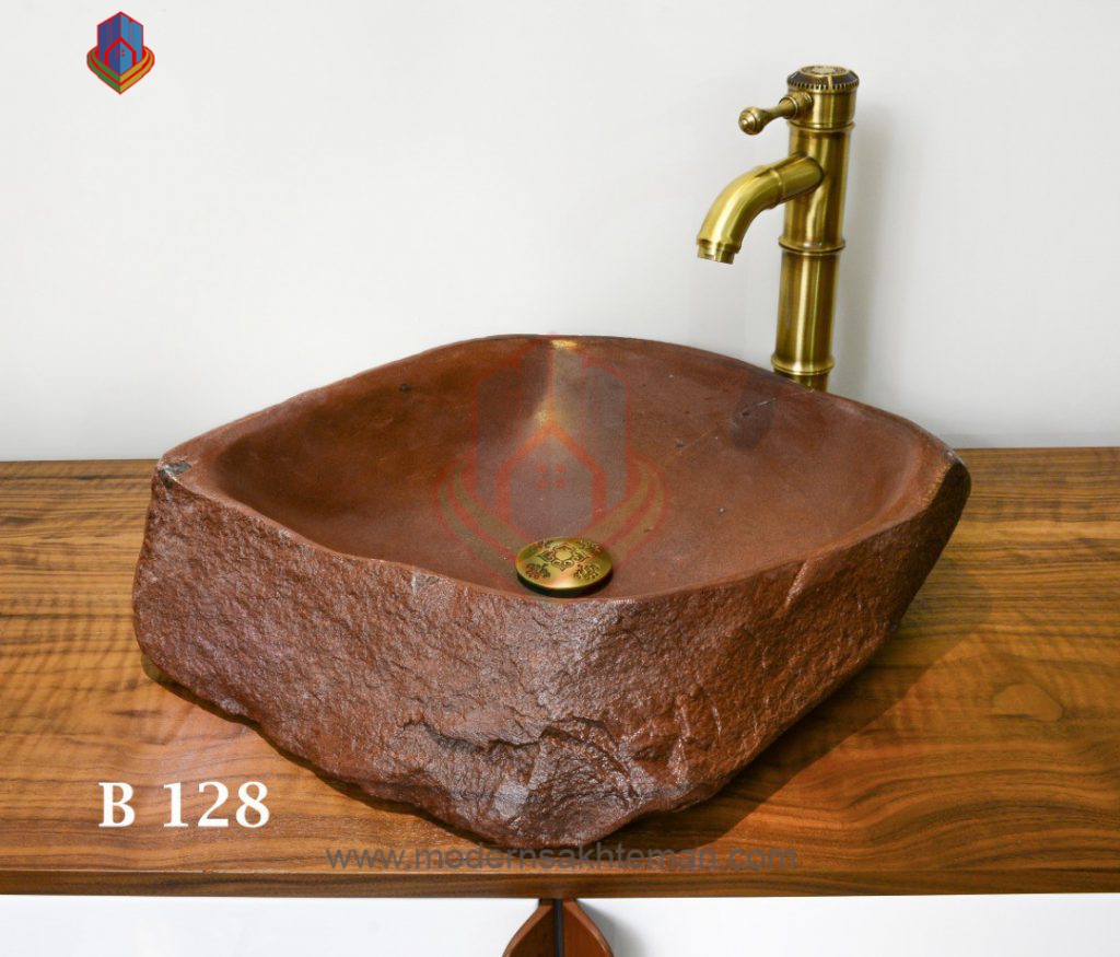 کاسه روشویی سنگی رودخانه ای مدل B128 کاسه روشویی سنگی رودخانه ای مدل B128