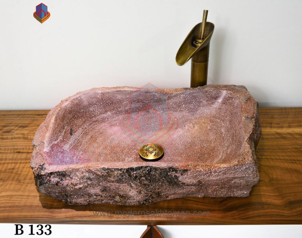 کاسه روشویی سنگی رودخانه ای مدل B133 کاسه روشویی سنگی رودخانه ای مدل B133