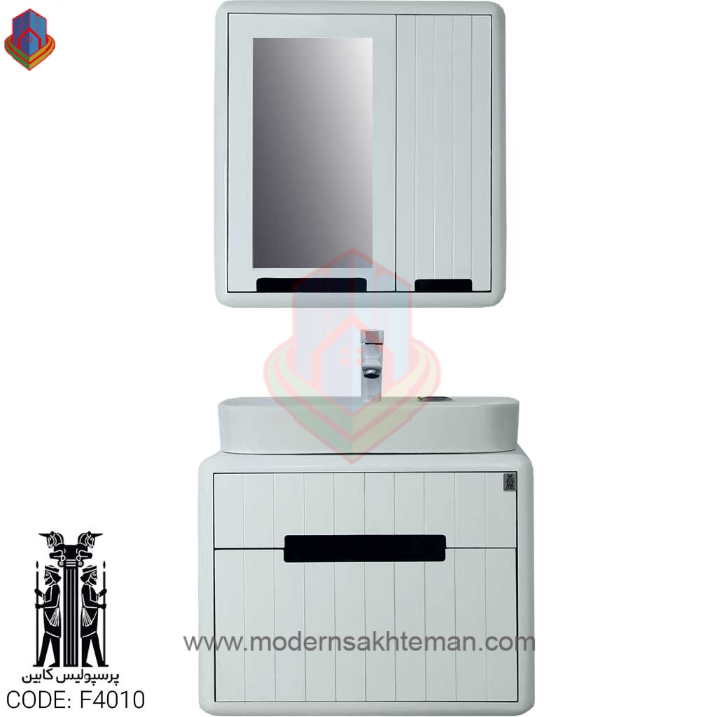 perspolice fullset super classic daoub 4010 روشویی کابینتی سوپر کلاسیک پرسپولیس مدل دانوب سفید