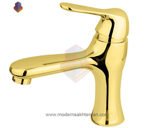r شیر روشویی کرومات مدل یاتو طلایی - Image 1