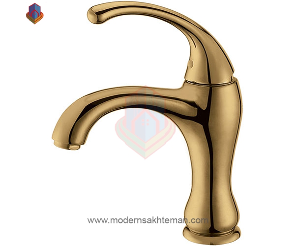 r (2) شیر روشویی کرومات مدل فابیا برنزی - Image 1