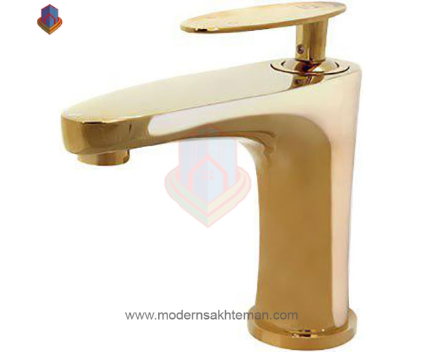 r شیر روشویی کرومات مدل دراگون طلایی - Image 1
