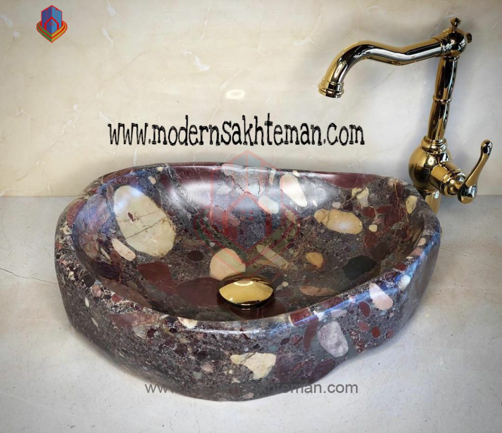 river toilet sink KH_04 کاسه روشویی سنگی رودخانه ای مدل KH_04