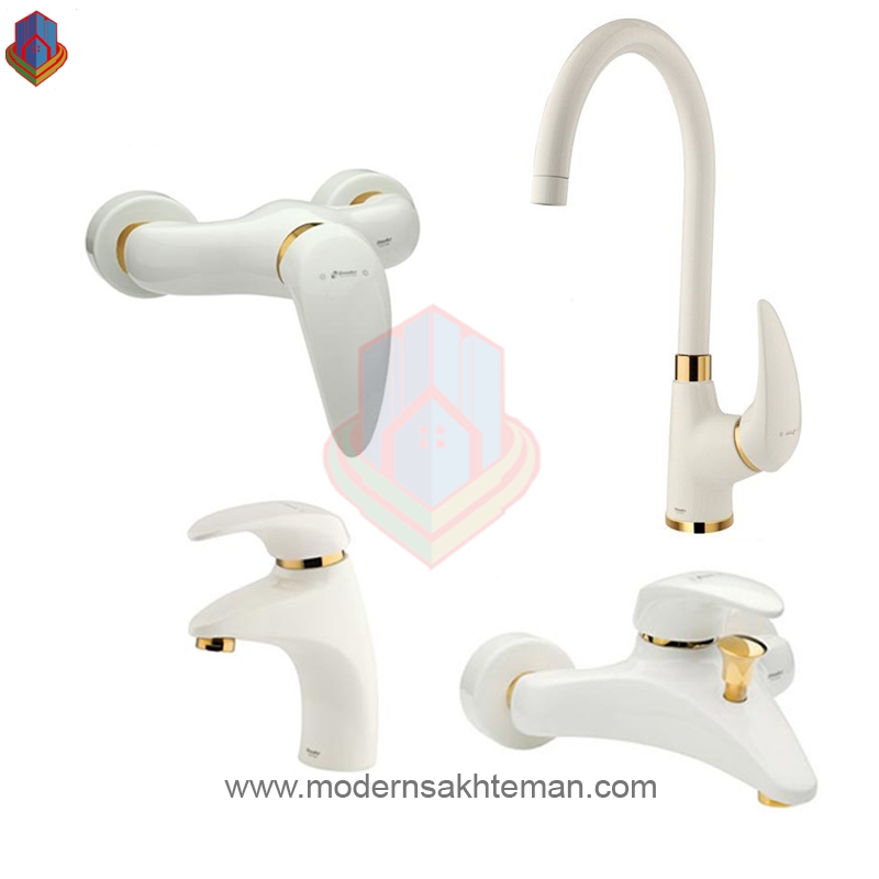 set-senior-shg-800x800 ست کامل شیرآلات شودر مدل سینور شیری طلایی - Image 1