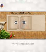 سینک گرانیتی دو لگن شاین کد 524
