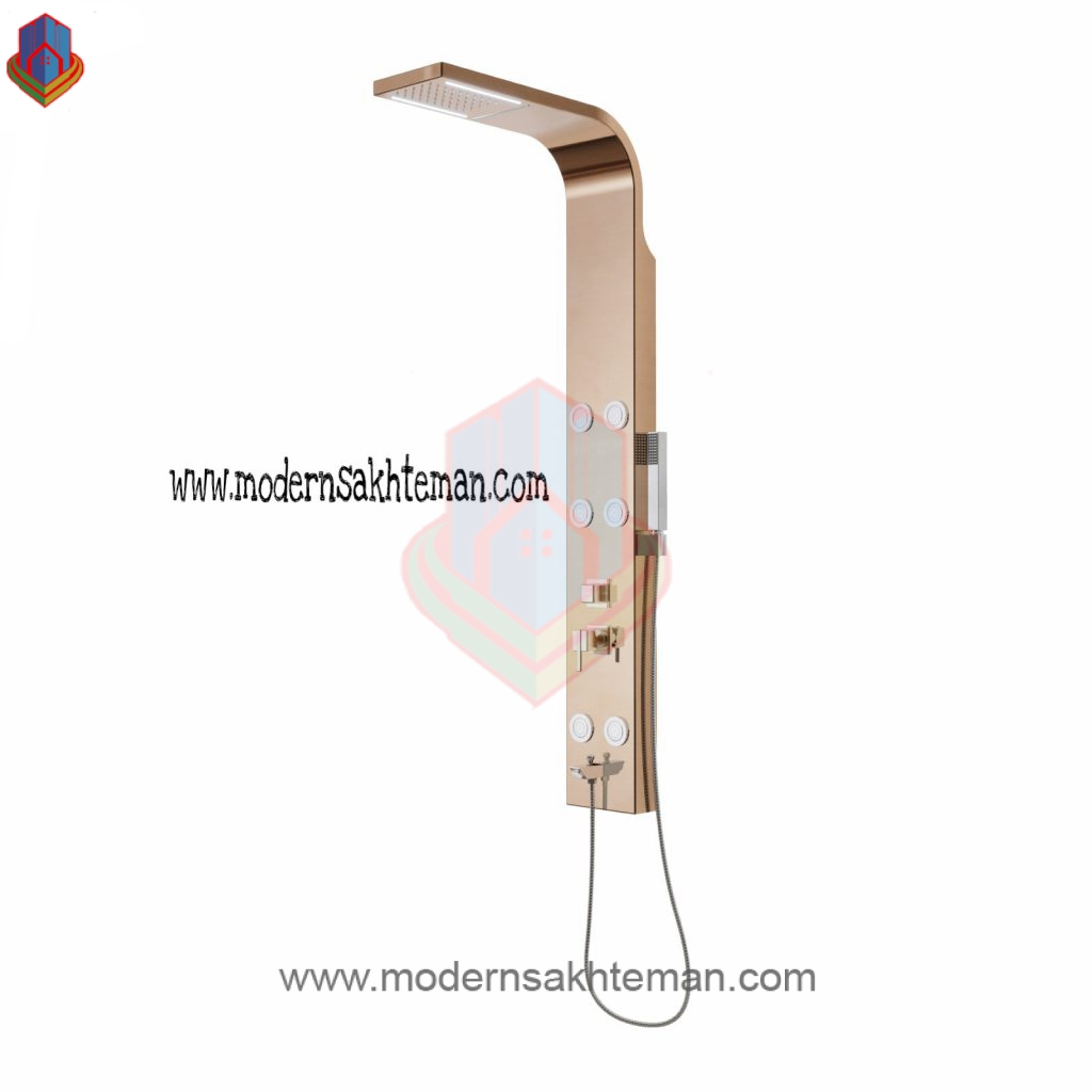 shower-panel-libera-vivas پنل دوش لیبرا رزگلد مدل ویواس - Image 1
