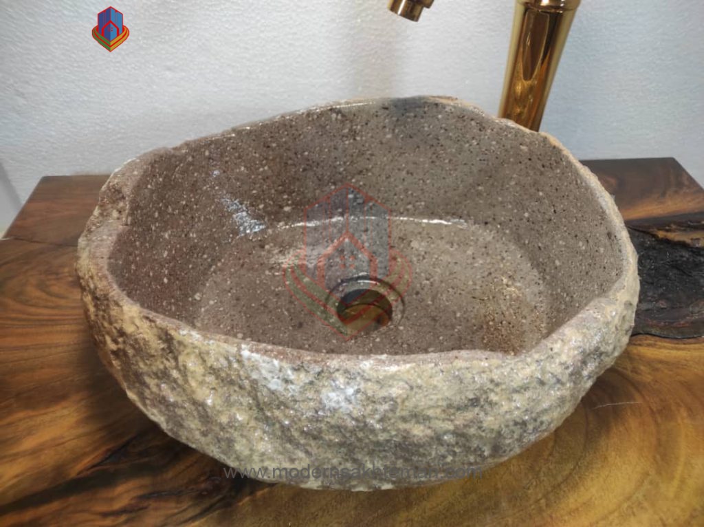 toilet sink a177 کاسه روشویی سنگی رودخانه ای کد A177