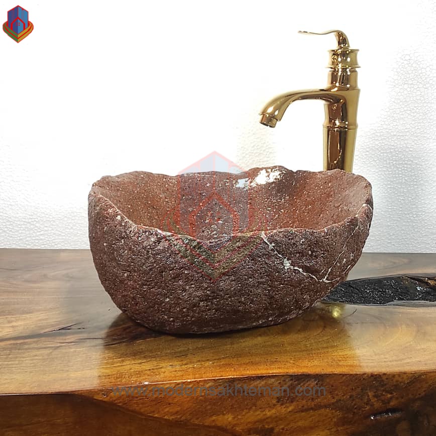 toilet sink a182 کاسه روشویی سنگی رودخانه ای کد A182