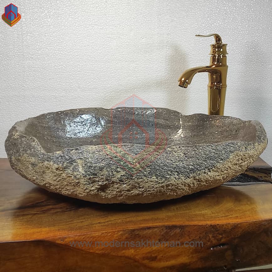 toilet sink a193 کاسه روشویی سنگی رودخانه ای کد A193