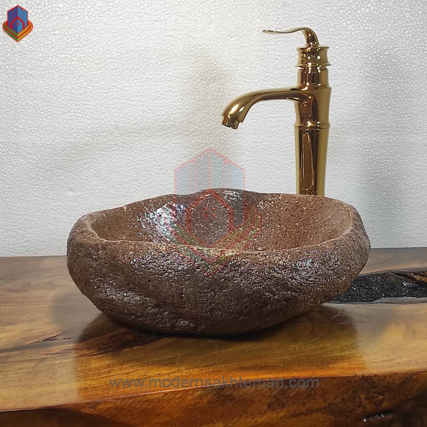 toilet sink a194 کاسه روشویی سنگی رودخانه ای کد A194