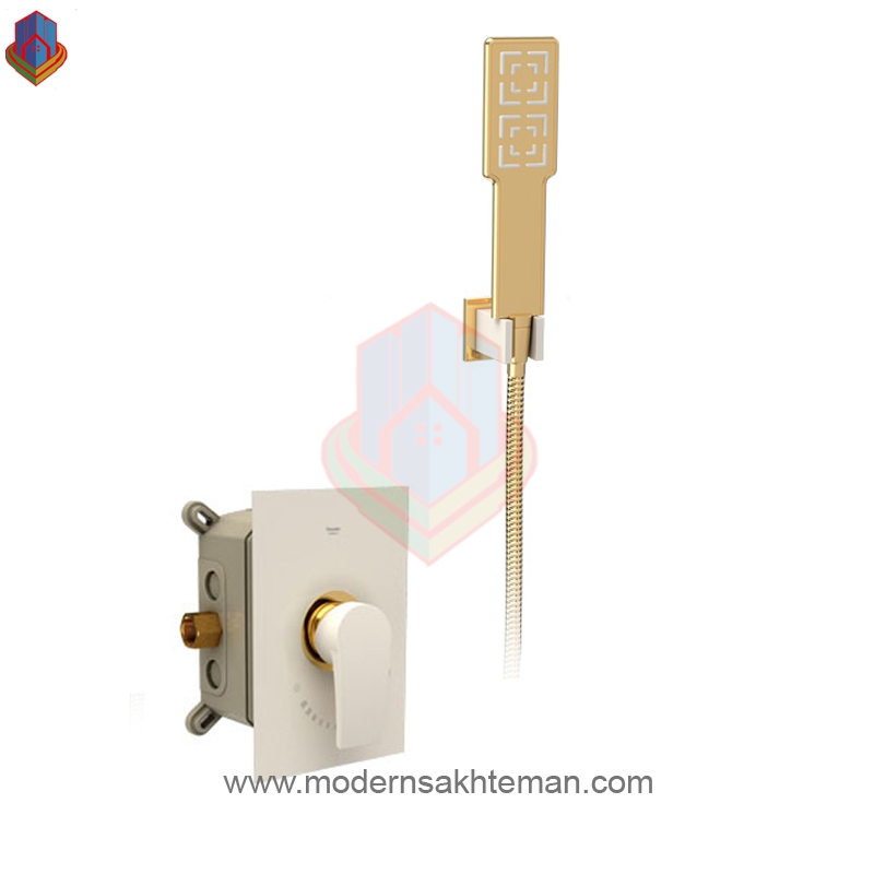 tsw46jq3eKUmtQh5 شیر حمام توکار شودر مدل رومر شیری طلایی تیپ 2 - Image 1
