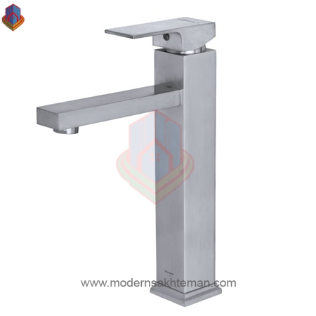 اروپا کروم مات شیر روشویی پایه بلند شودر مدل اروپا کروم مات - Image 1